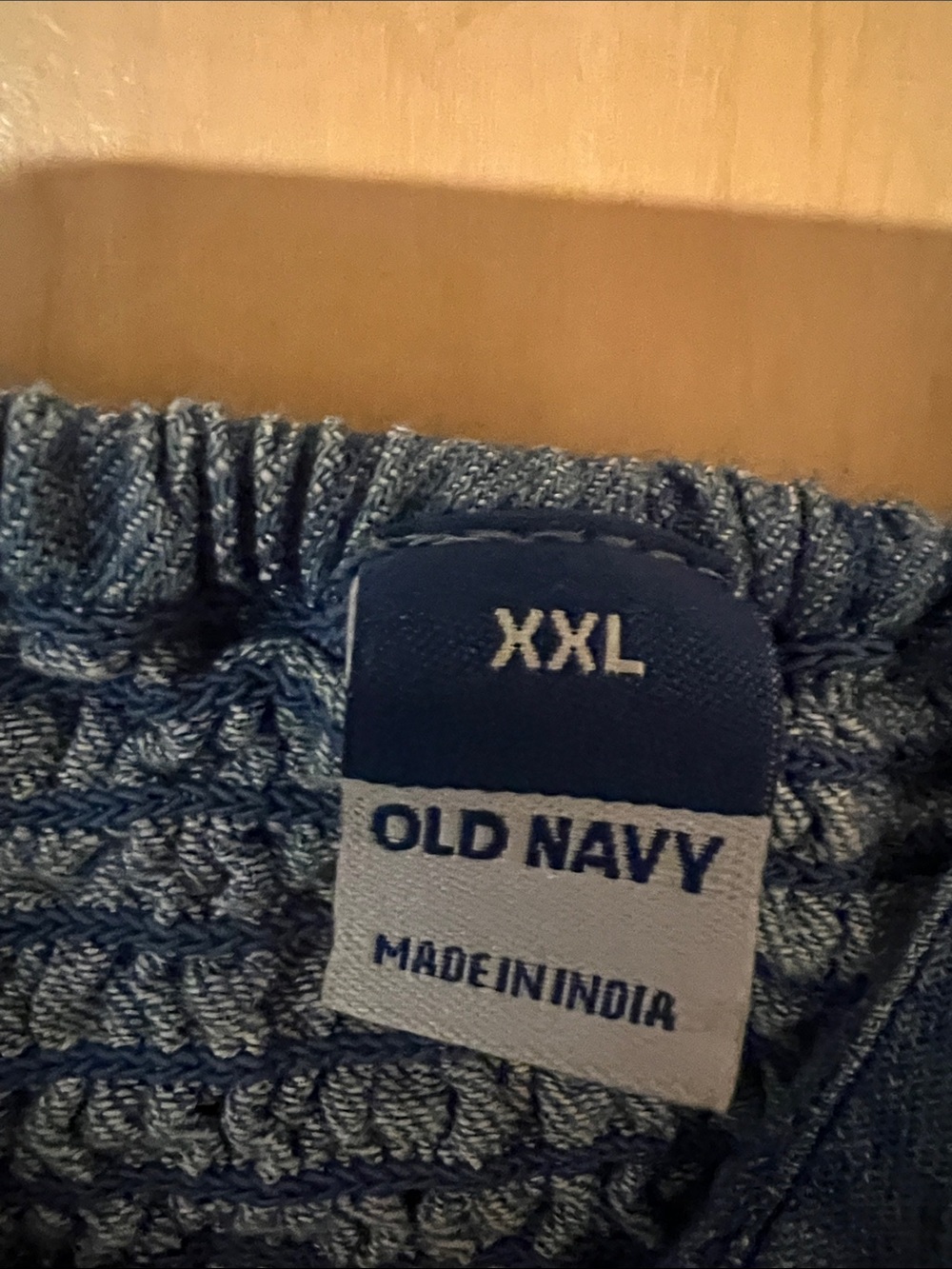 Pair of Old Navy Cream Linen and Jean Textured Jumpsuits - Picture 7 of 8